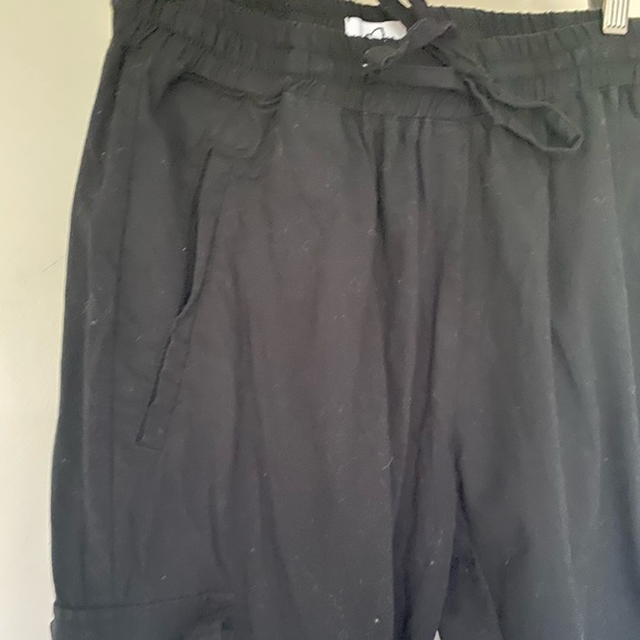 Kuwalla Tee Black Linen Cargo Pants - Picture 9 of 12